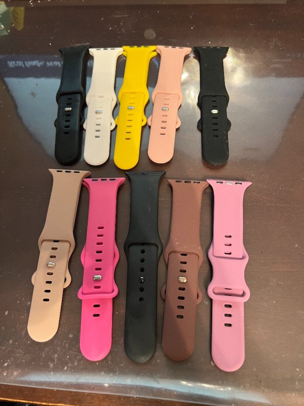 Lot of 10 Silicone Apple Watch Bands - 38/40/41 - M/L
